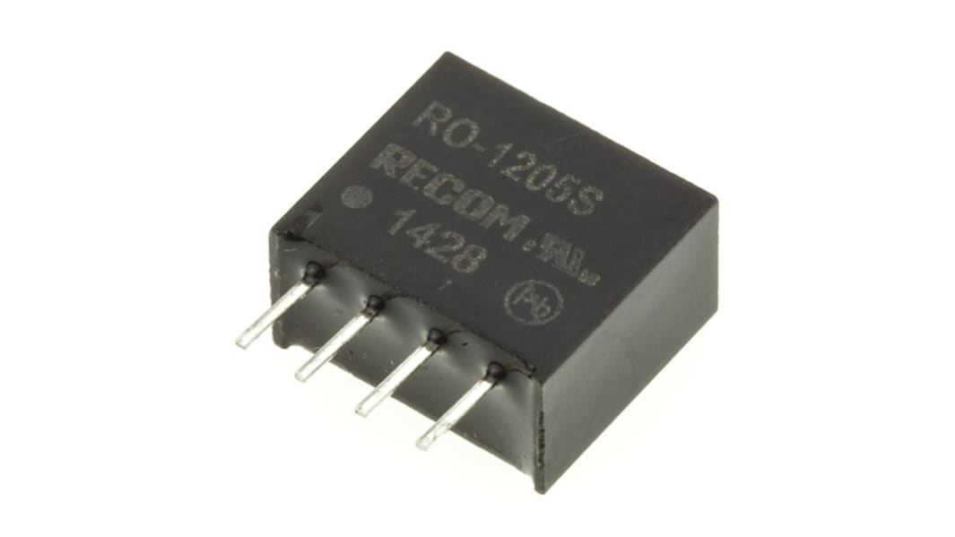 Recom RO DC-DC Converter, 5V dc/ 200mA Output, 10.8 → 13.2 V dc Input, 1W, Through Hole, +85°C Max Temp -40°C
