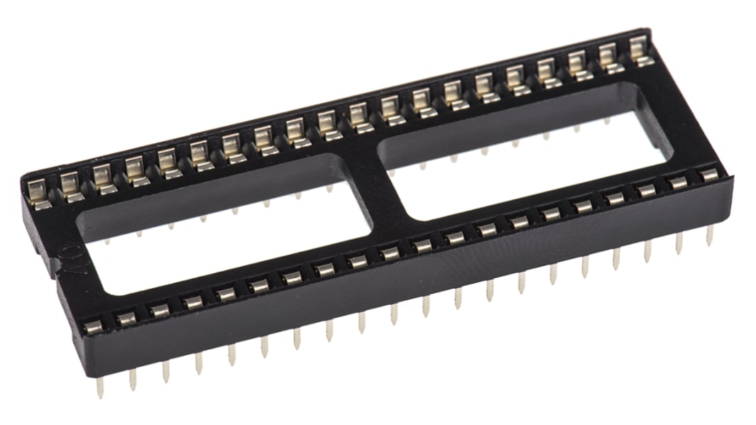 ASSMANN WSW 40 ピン DILソケット, 2.54mm ピッチ, スルーホール実装, リン青銅