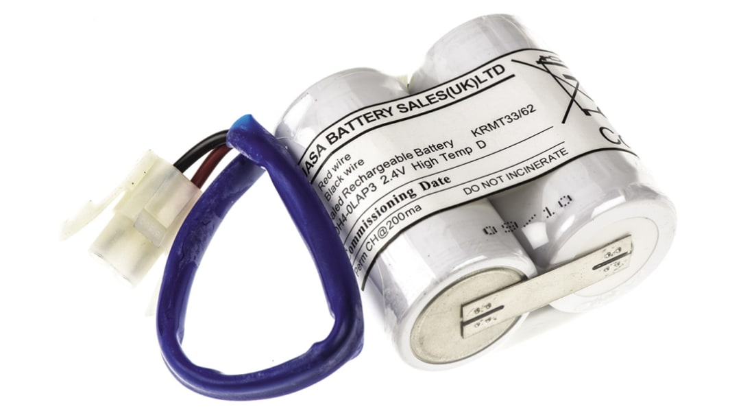 Yuasa 2.4V NiCd Rechargeable Battery Pack, 4Ah - Pack of 1