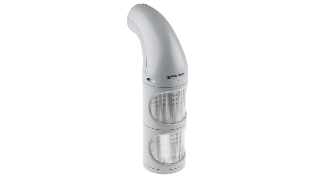 Jeladó torony LED, 2 világító elemmel, Átlátszó, 115 → 230 V AC Átlátszó, 894 sorozat