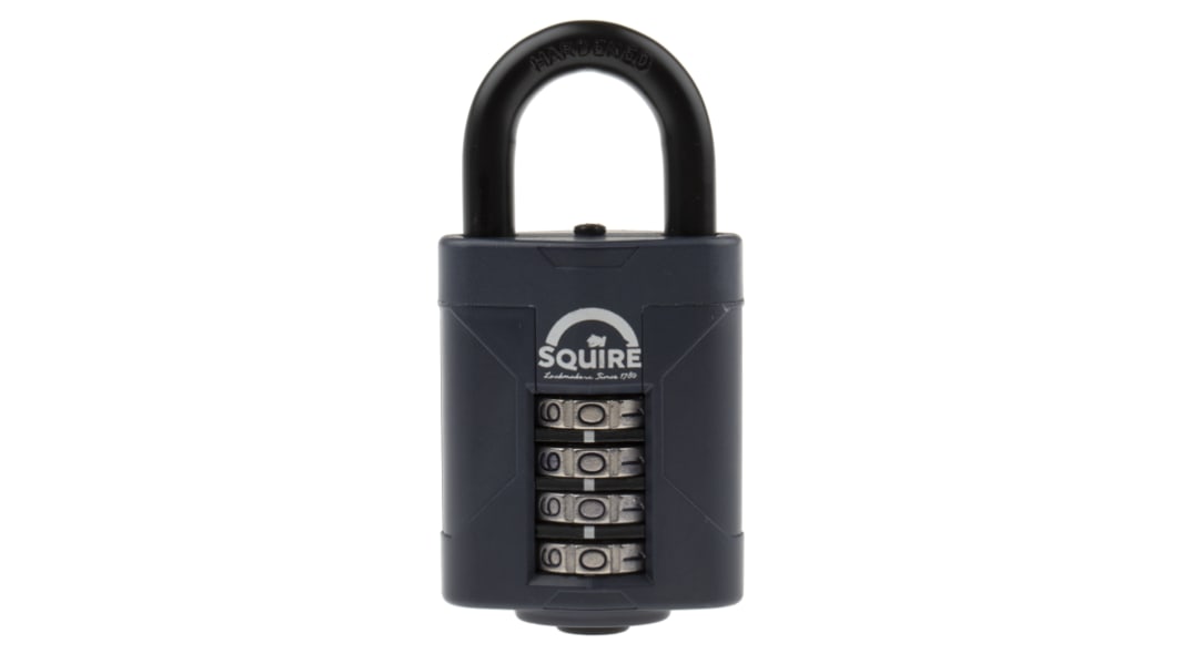 Squire Combination Weatherproof Die Cast Alloy Combination Padlock, 8mm Shackle, 50mm Body