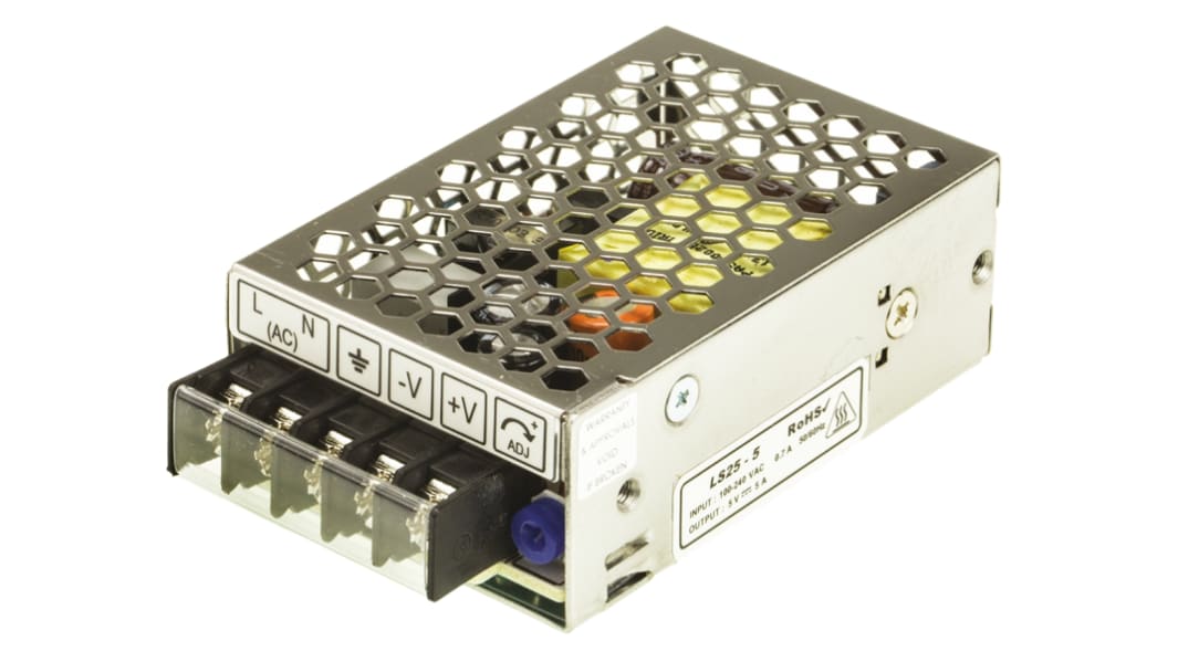 TDK-Lambda Switching Power Supply, LS25-5, 5V dc, 5A, 25W, 1 Output, 125 → 373 V dc, 88 → 264 V ac Input