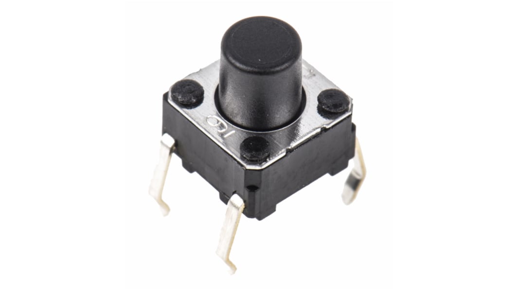 Interrupteur tactile Omron Traversant, SPST, 6 x 6 x 7mm avec Poussoir