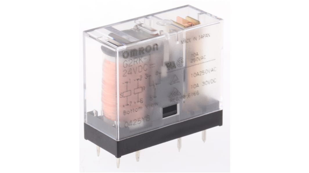 Omron PCB Mount Latching Power Relay, 24V dc Coil, 5A Switching Current, SPDT