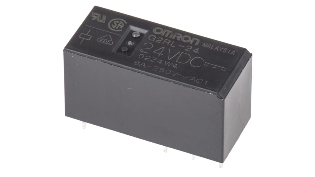 オムロン パワーリレー, 24V dc, 2c接点, 8A, 基板実装