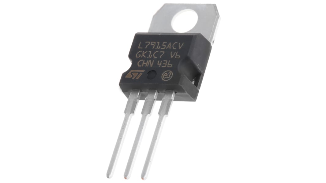 Régulateur de tension L7915ACV, 1.5A, A-220, 3 broches.