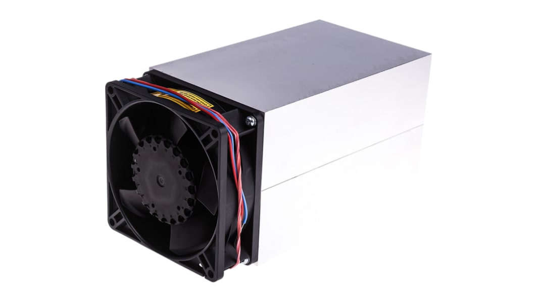 Fischer Elektronik Kühlkörper für Universelle rechteckige Alu mit Lüfter 0.13K/W, 150mm x 92mm x 93mm
