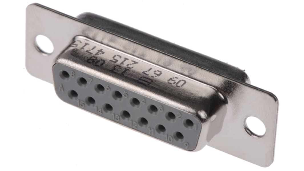 HARTING D-subコネクタ, 15極, メス, パネルマウント, 09672154715