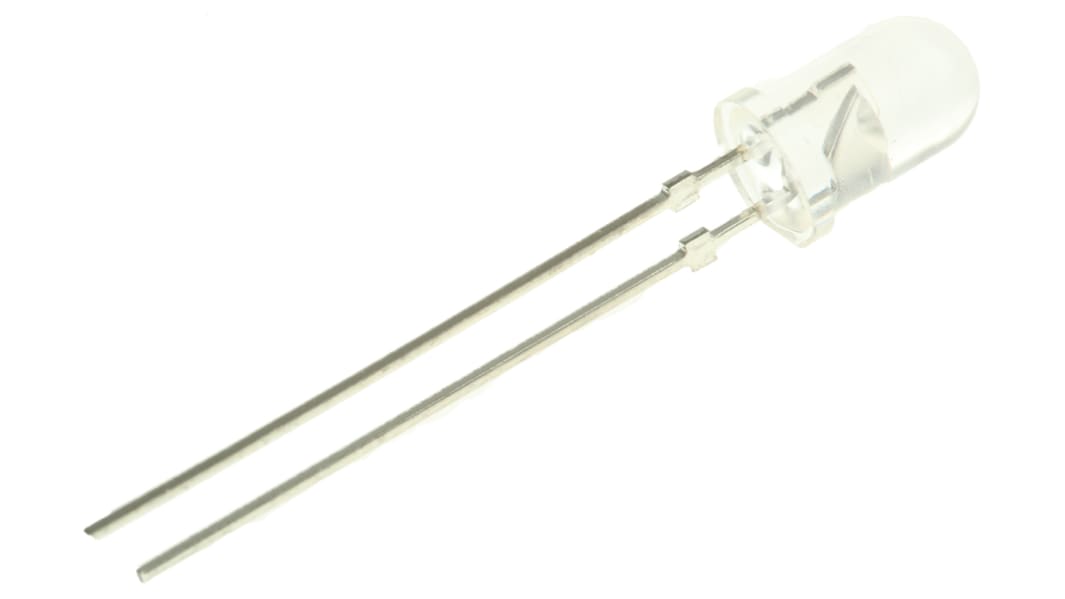 Vishay IR LED, 2 ben Hulmontering 230mW/sr 850nm, Dim.: 5mm 5 mm (T-1 3/4) 55mW