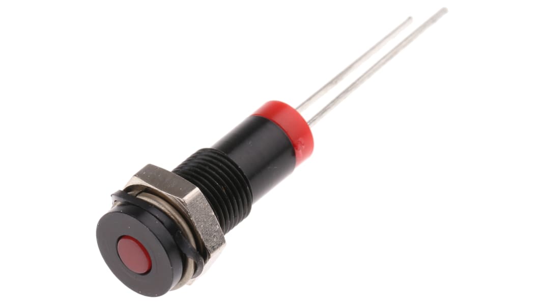 RS PRO Red Panel Mount Indicator, 2V dc, 6mm Mounting Hole Size, IP67