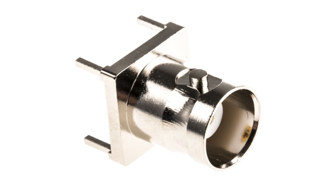 Amphenol RF, Jack PCB Mount BNC Connector, 50Ω, Through Hole Termination, Straight Body