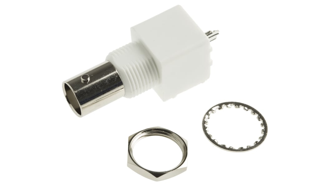 Amphenol RF, Jack PCB Mount BNC Connector, 50Ω, Through Hole Termination, Straight Body