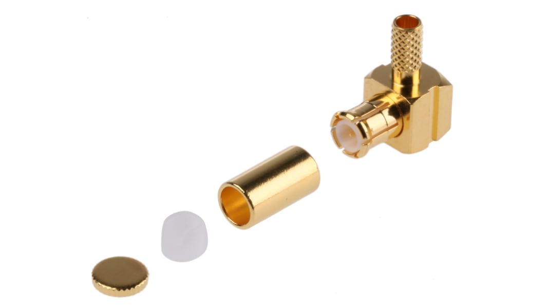 Connettore coassiale Angolo destro Amphenol RF, Maschio, 50Ω, Montaggio su cavo