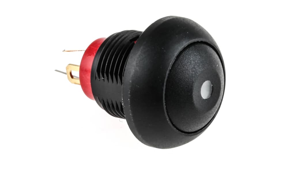KNITTER-SWITCH 押しボタンスイッチ, モーメンタリ, SPST, 400 mA @ 32 V ac, 12.9mm パネルマウント, IP67