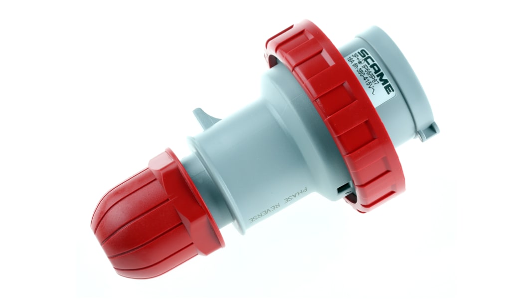 Adattatore connettore di alimentazione industriale Scame Maschio, 3P + E, 16A, Montaggio su cavo
