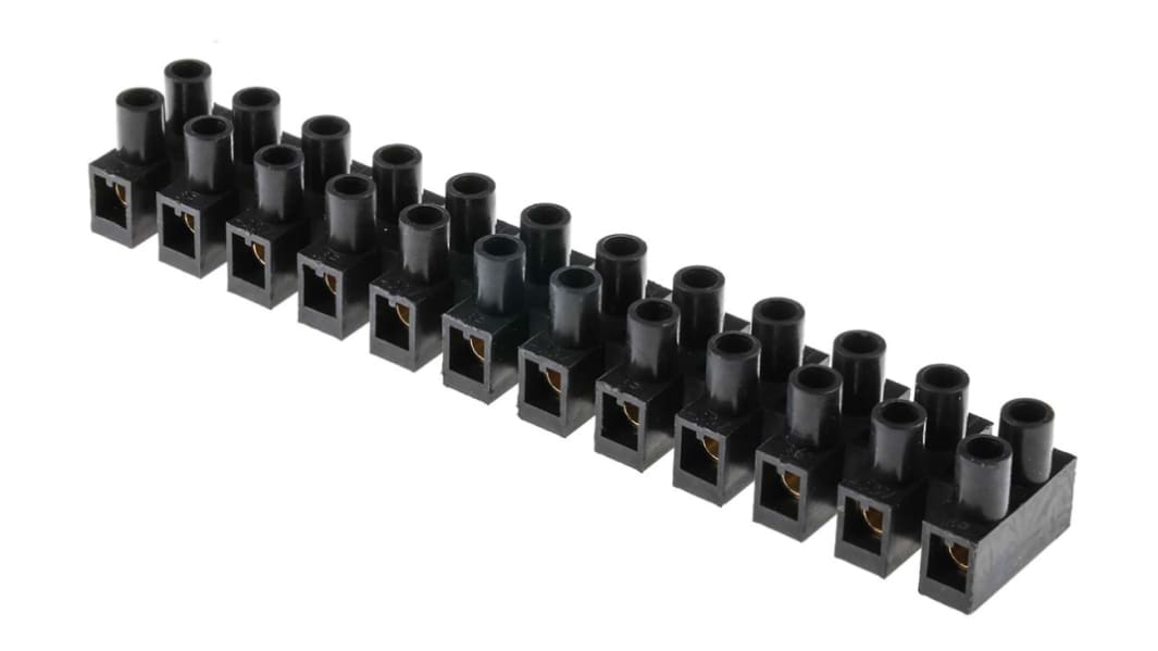RS PRO Terminal Strip, 12-Way, 32A, 6 mm² Wire, Screw Termination