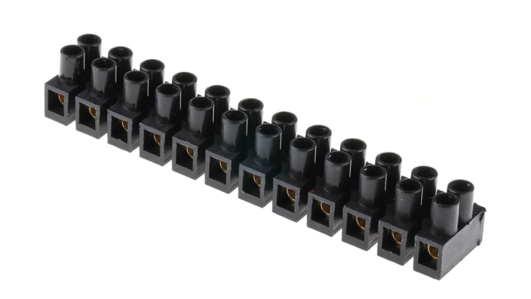 RS PRO Terminal Strip, 12-Way, 24A, 2.5 mm² Wire, Screw Termination