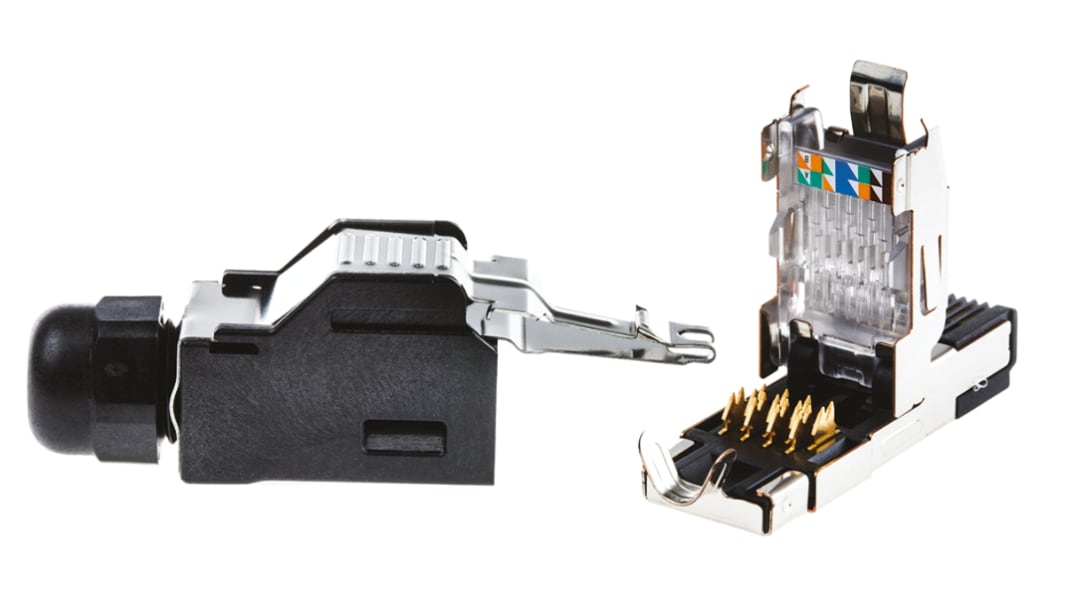 TE Connectivity 1903527 Series Male RJ45 Connector, Cable Mount Straight 1 Port 8 -Way
