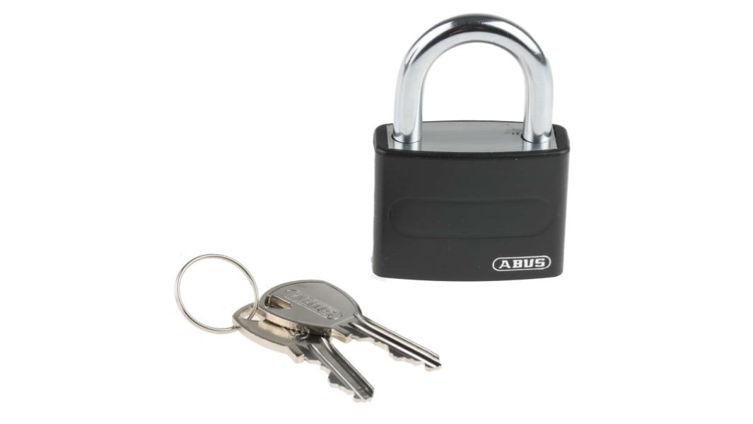 Candado de Aluminio, acero ABUS , Ø de grillete 6.5mm, color Negro, para Interior, exterior