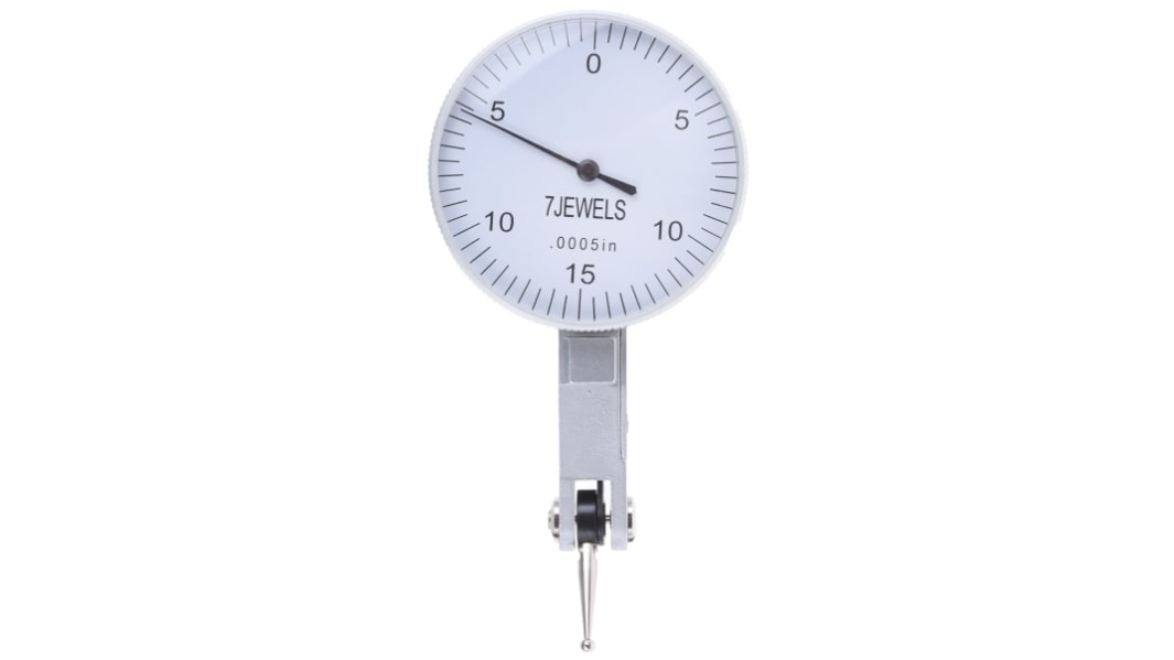 Reloj palpador RS PRO, , Imperial y Métrico, med. máx. +0.03plg, precisión ±0,0005 pulg., resolución 0,0005 pulg.
