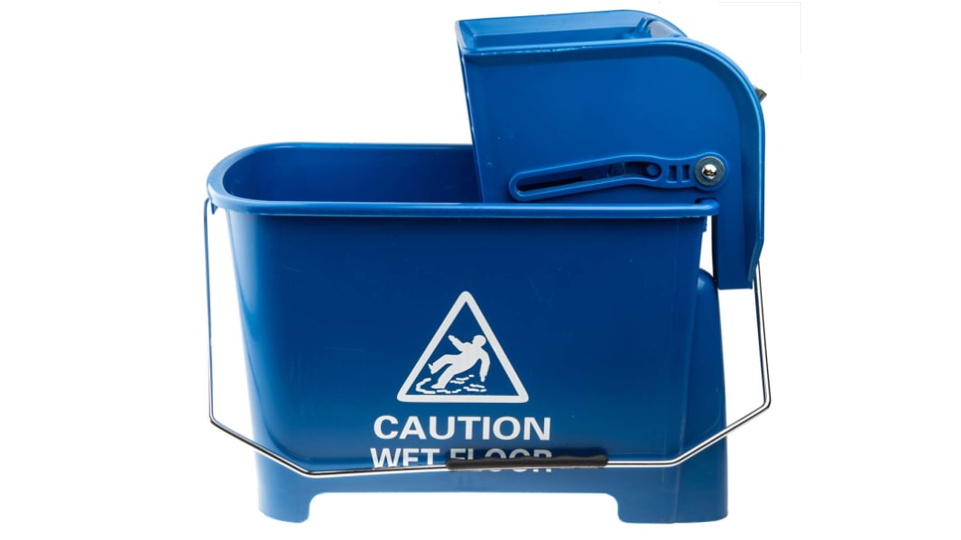 20L Plastic Blue Mop Bucket With Handle