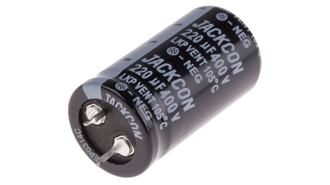 RS PRO 220μF Aluminium Electrolytic Capacitor 400V dc, Snap-In