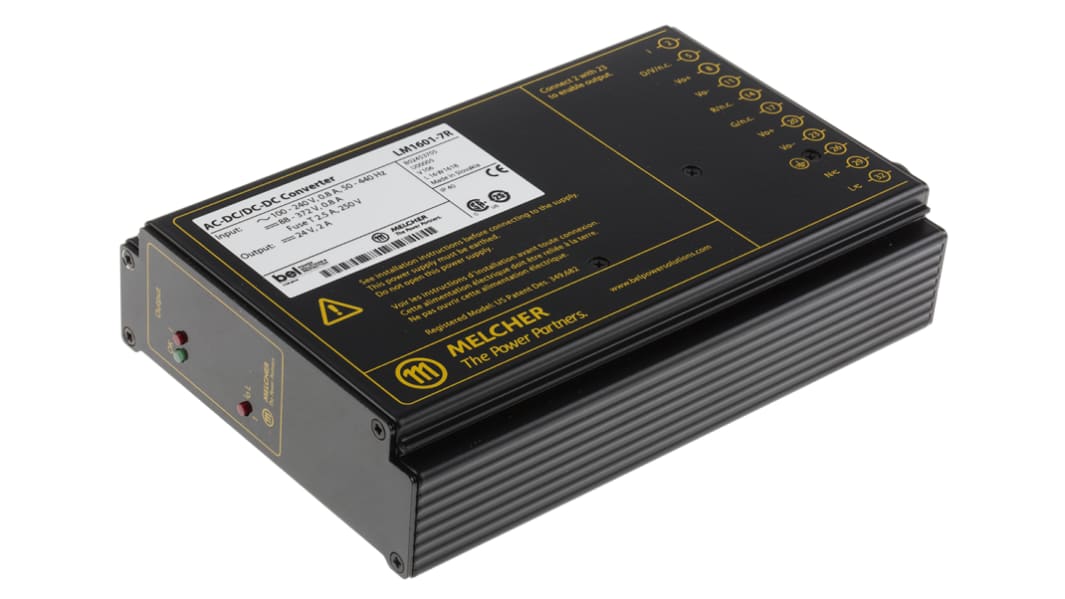 BEL POWER SOLUTIONS INC Schaltnetzteil, 24V dc / 2A 50W 85 → 264 V ac, 88 → 372 V dc Geschlossen,