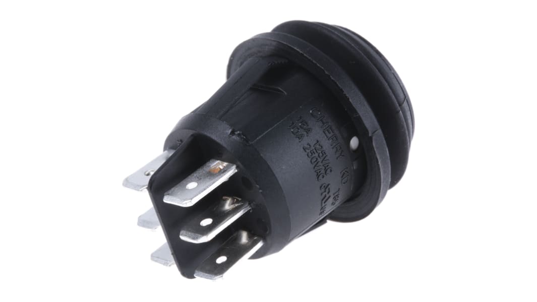 Interruptor de balancín, KDH3CNA1BBB, Contacto DPDT, On-Off-On, 16 A, No, Negro, IP56
