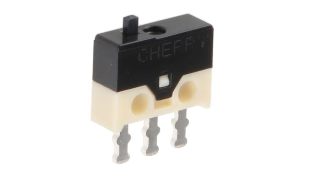 ZF Subminiatur-Mikroschalter Knopf-Betätiger Lötanschluss, 500 mA @ 30 V dc, SPDT 0,88 N -25°C - +70°C