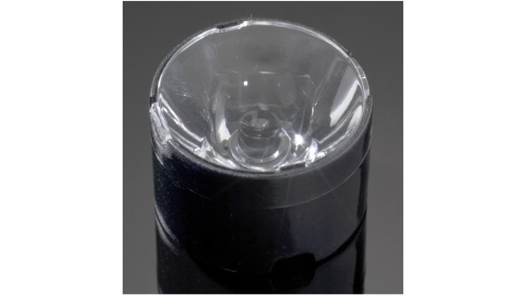 Lente LED Ledil, diámetro 21.6mm, 21.6 (Dia.) x 14.04mm, Punto, 21 °, para Cree MC-E Redonda, Serie Leila