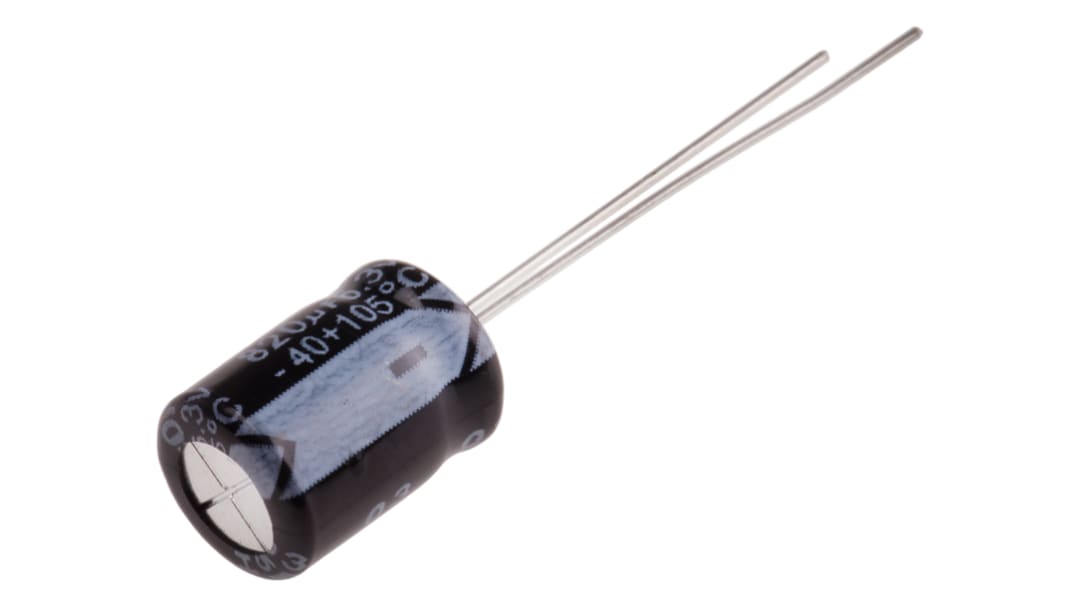 Condensateur RS PRO, Aluminium électrolytique 820μF, 6.3V c.c.