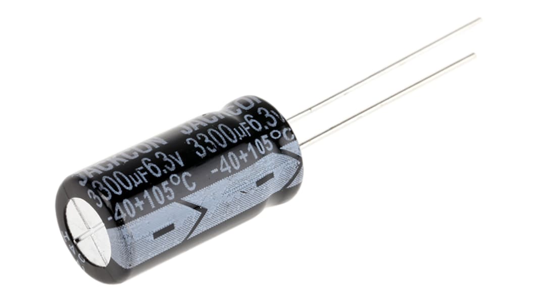RS PRO 3300μF Aluminium Electrolytic Capacitor 6.3V dc, Radial, Through Hole