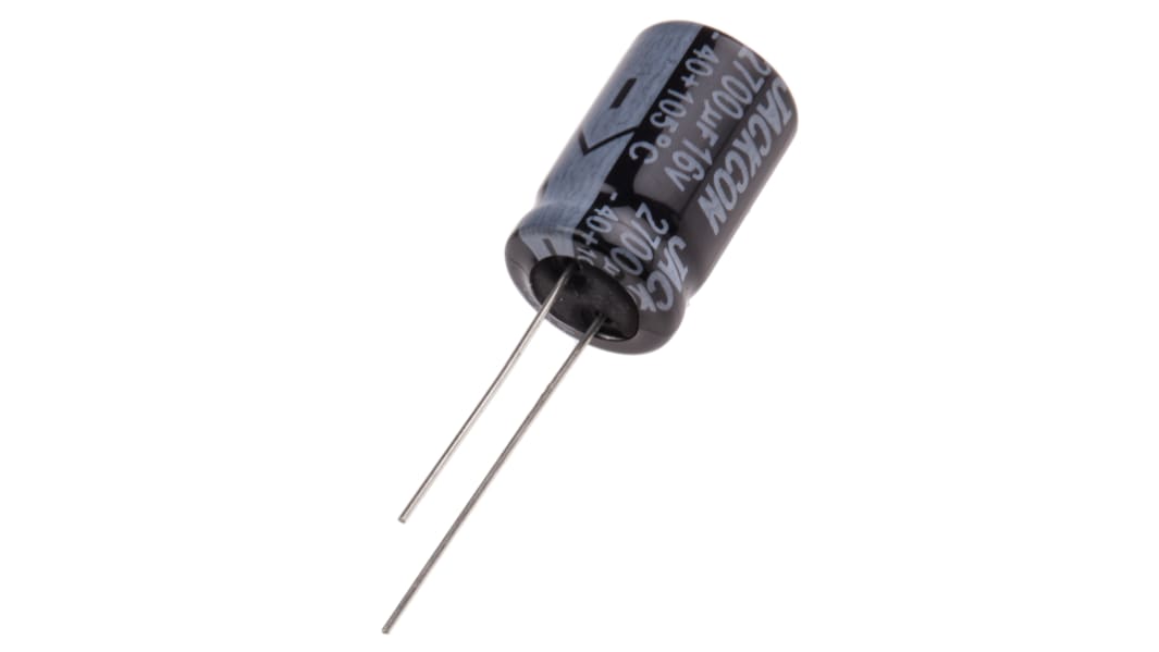 RS PRO 2700μF Aluminium Electrolytic Capacitor 16V dc, Radial, Through Hole