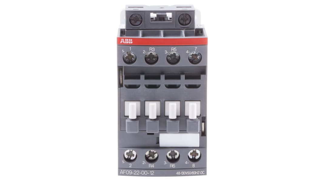 ABB AF09 AF Contactor, 110 V ac/dc Coil, 4-Pole, 25 A, 4 kW, 2NO + 2NC, 690 V ac