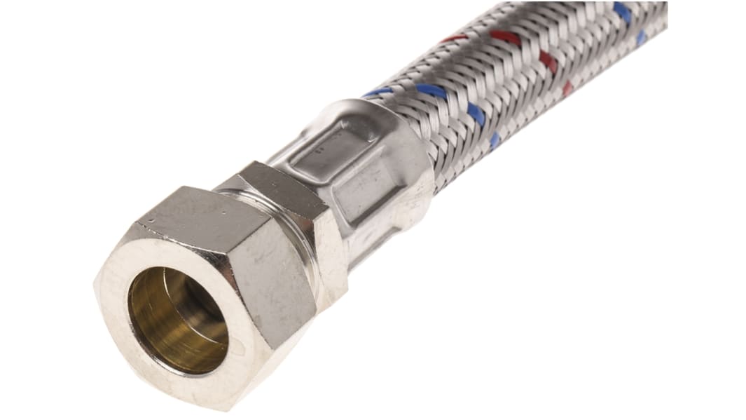 RS PRO Hose Assembly 15mm to Male BSP 1/2in, 15 bar, 300mm Long