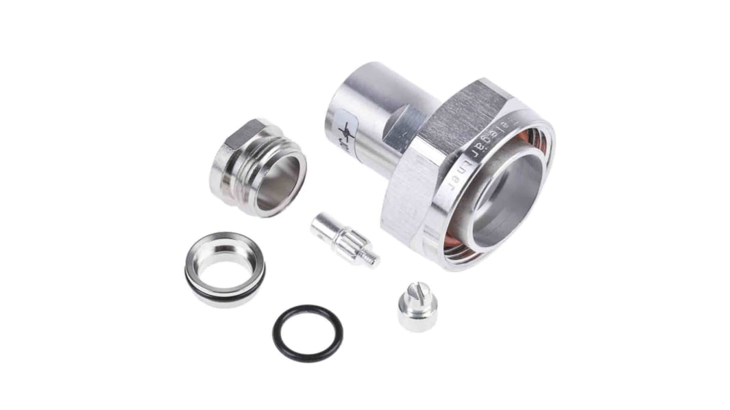 Telegartner Stecker Koaxialsteckverbinder 7/16-Steckverbinder Löt-Anschluss, für RG213/U, RG214/U, RG393/U-Kabel, 50Ω,