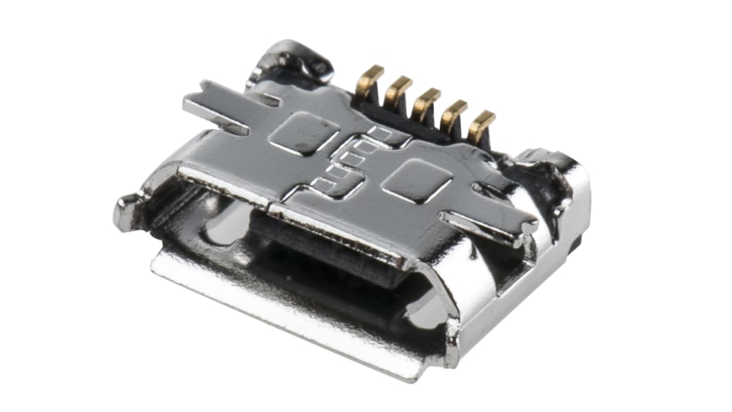 Amphenol Communications Solutions Right Angle, SMT, Socket Type B 2.0 USB Connector