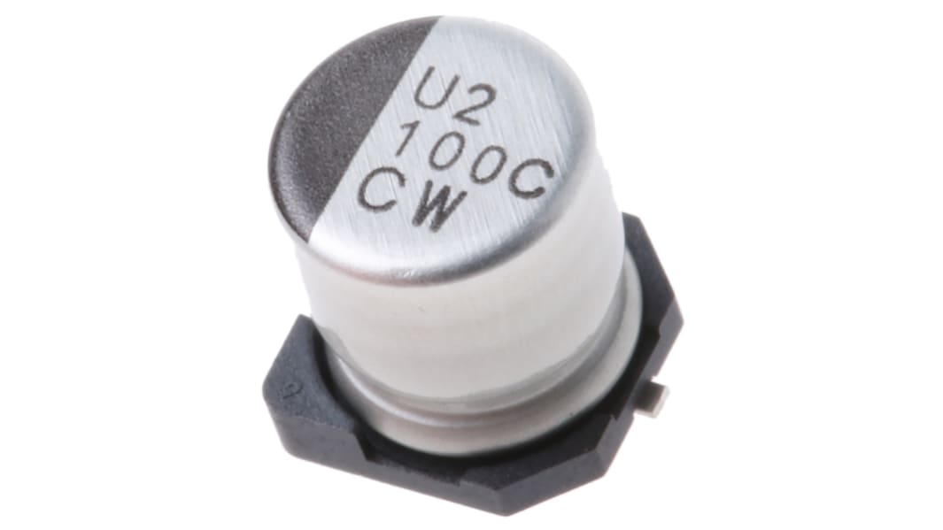 Condensateur Nichicon série CW, Aluminium électrolytique 100μF, 16V c.c.