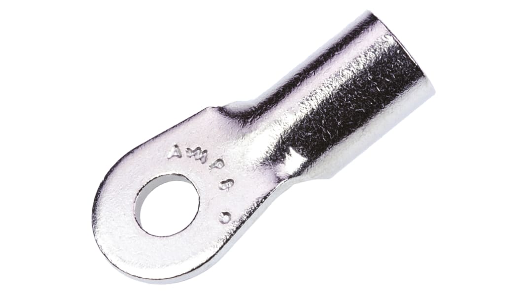 TE Connectivity, SOLISTRAND Uninsulated Ring Terminal, M4 (#8) Stud Size, 6.6mm² to 10.5mm² Wire Size