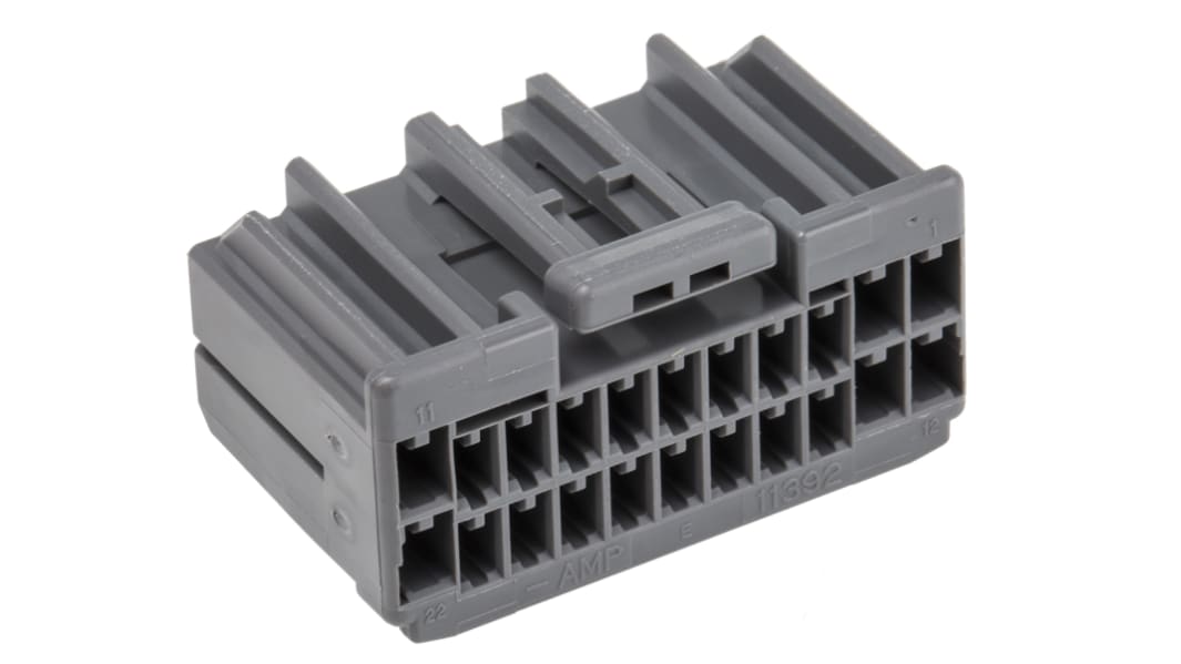 TE Connectivity, Multilock .040 .070 Hybrid Automotive Connector Plug 22 Way 917989-6
