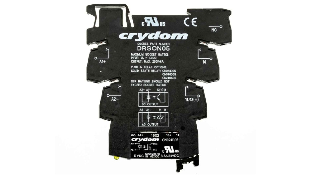 Sensata Crydom Solid State Interface Relay, 12 V dc Control, 3.5 A Load, DIN Rail Mount