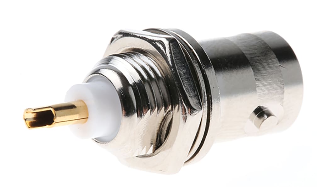 Radiall Buchse Koaxialsteckverbinder BNC-Steckverbinder, Tafelmontage Löt-Anschluss, 50Ω mit Trennwand, Gerade
