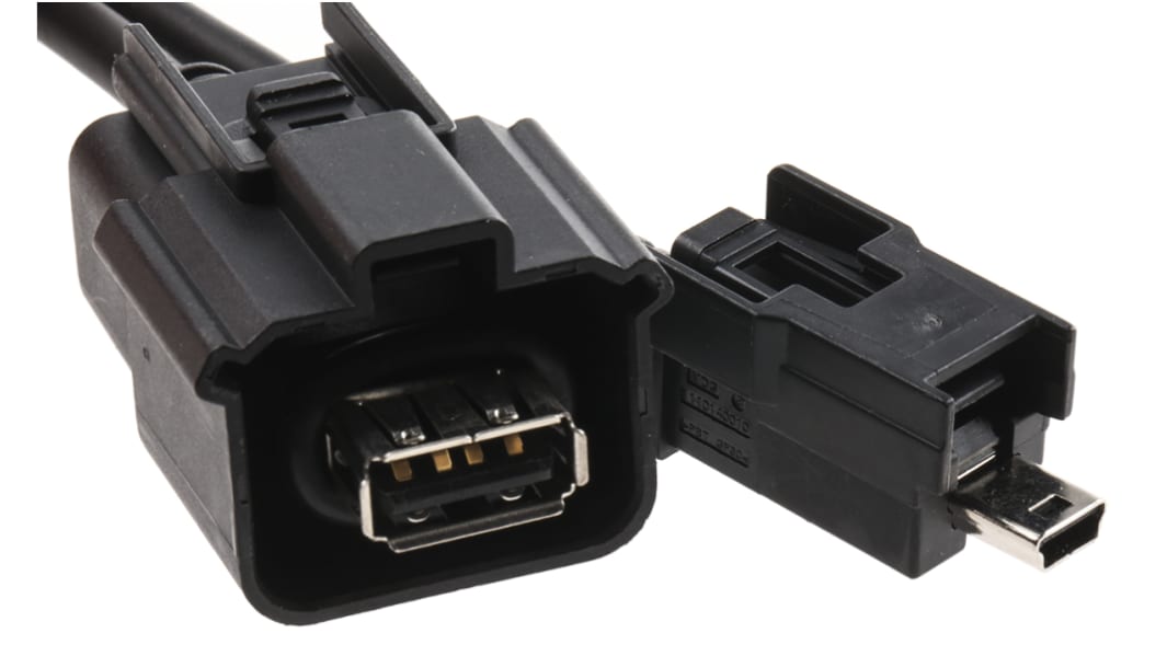 Molex USB 2.0, Female USB A to Male Mini USB B, 500mm