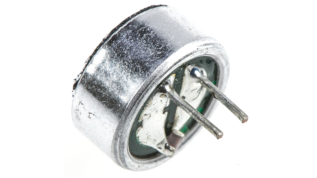 RS PRO Omni-Directional, Through Hole 9.7mm Microphone Condenser -41dB
