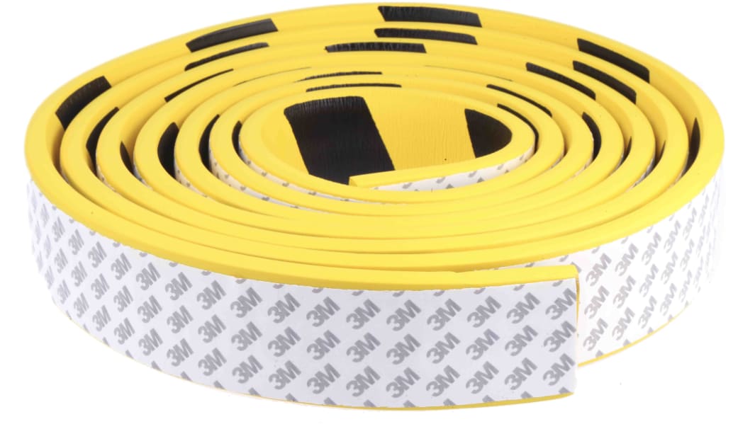 Espuma protectora de esquinas RS PRO de Caucho de Nitrilo Negro/amarillo, long. 5m, anch. 60mm