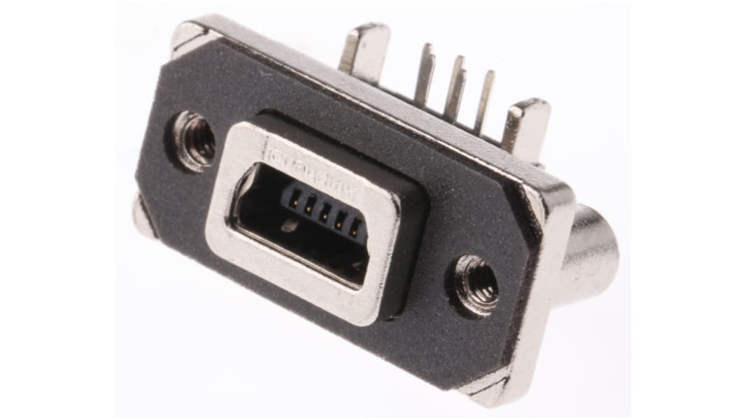 Amphenol Communications Solutions Right Angle, Through Hole, Socket Type B 2.0 USB Connector