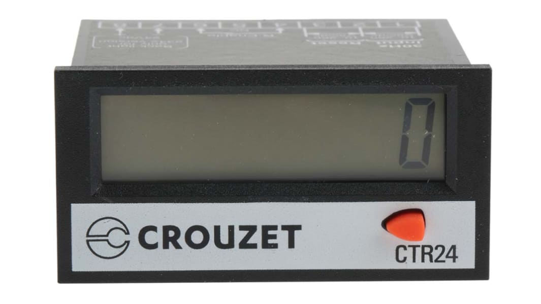 Compteur Crouzet CTR24 Impulsions 260 V c.a. / c.c. LCD 8 digits