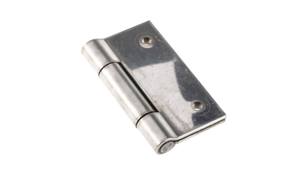 RS PRO Stainless Steel Butt Hinge, Screw Fixing, 60mm x 60mm x 2mm