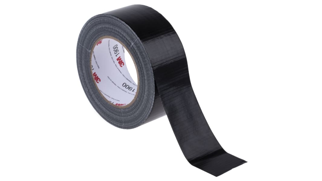3M Scotch 1900 Panzerband, PE-Klebeband Schwarz, 0.17mm x 50mm x 50m