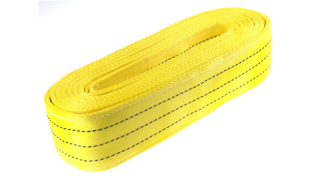RS PRO 6m Yellow Lifting Sling Webbing, 3t
